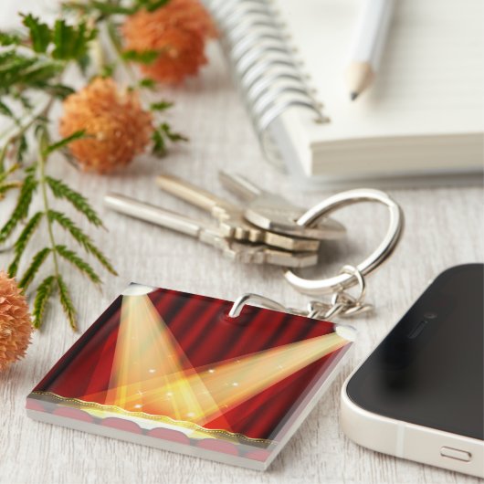 Scheinwerfer auf Bühne Schlüsselanhänger (Vorderseite rechts)