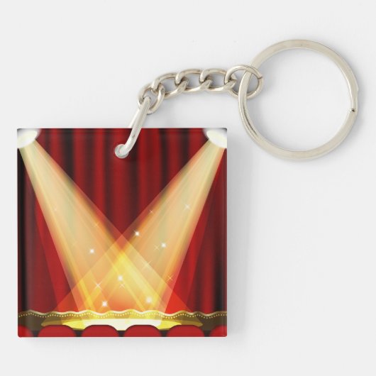 Scheinwerfer auf Bühne Schlüsselanhänger (Rückseite)