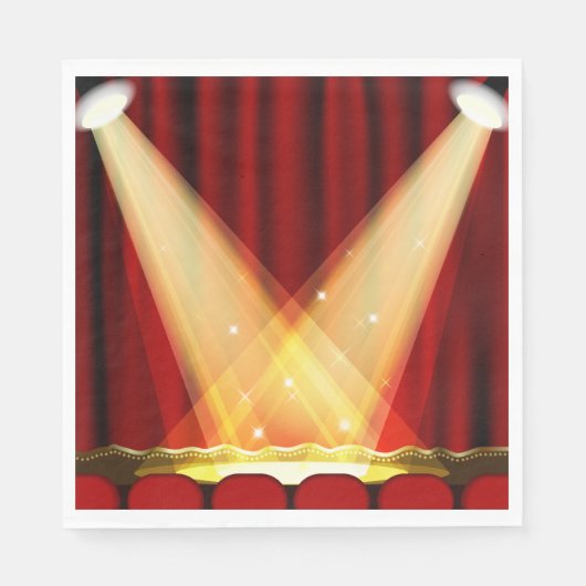 Scheinwerfer auf Bühne Serviette (Vorderseite)