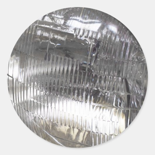 Scheinwerfer für klassische Autos Runder Aufkleber (Vorderseite)