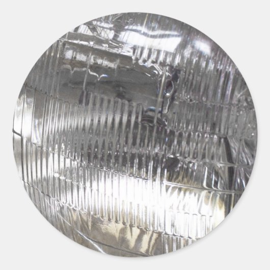 Scheinwerfer für klassische Autos Runder Aufkleber (Vorderseite)