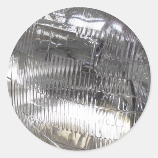 Scheinwerfer für klassische Autos Runder Aufkleber (Vorderseite)