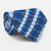 Scheinwerfer Polka Dot gestreift Royal blau zweise Krawatte (Gerollt)