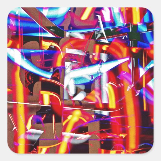 Scheinwerfer Quadratischer Aufkleber (Vorderseite)