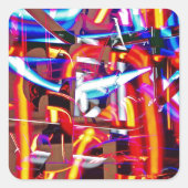 Scheinwerfer Quadratischer Aufkleber (Vorderseite)