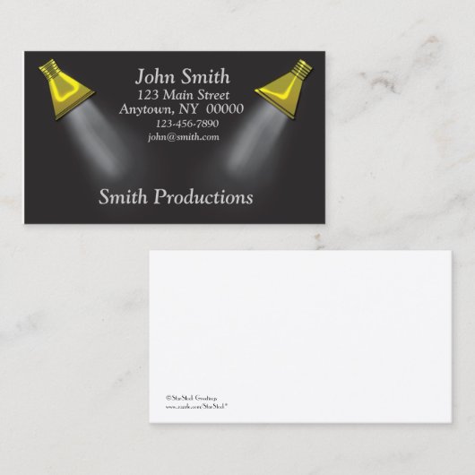 Scheinwerfer-Visitenkarte Visitenkarte (Vorne/Hinten)