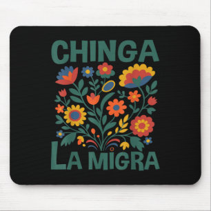 Scheiß auf die Einwanderungsbehörde Retro-Blumen Mousepad