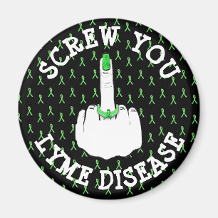Scheiß auf Lyme-Borreliose Mittelfinger Magnet