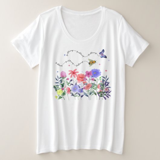 Scheiß auf Trump Plus Size T-Shirt (Design vorne)