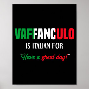 Scheiß drauf Italienischer Tag Sagt Spruch Poster
