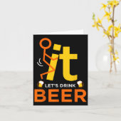 Scheiß drauf, lasst uns Bier trinken - Lustiger, u Karte (Gelbe Blume)