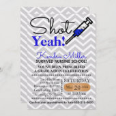 Scheiße! Blue Nursing School Abschluss Einladung (Vorne/Hinten)