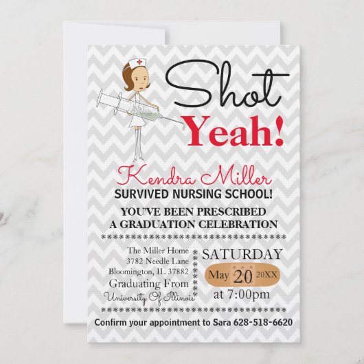 Scheiße! Einladung des Abschlusses der Krankenpfle (Vorderseite)