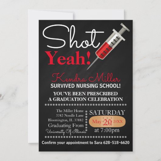 Scheiße! Einladung des Abschlusses der Krankenpfle (Vorderseite)