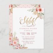 Scheiße! Es ist eine Überraschung | Chic Script Bi Einladungspostkarte (Vorne/Hinten)