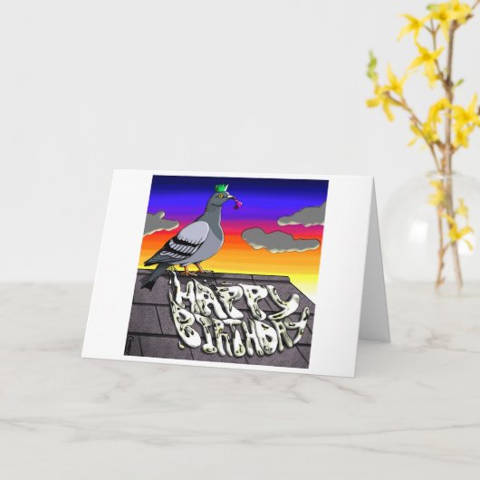 Scheiße Geburtstag!!! Karte (Gelbe Blume)