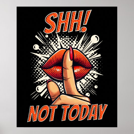 Scheiße! Nicht heute - Schwarz - Mauer Poster (Vorne)