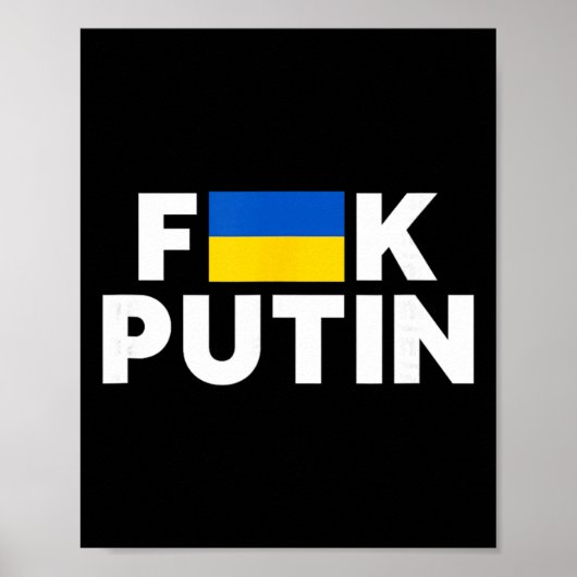Scheiße Putin, ich stehe hinter der Ukraine Poster (Vorne)