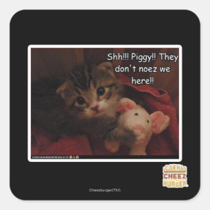 Scheiße! Schweine! Quadratischer Aufkleber