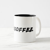 Scheißkaffee Zweifarbige Tasse (VorderseiteRechts)