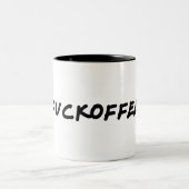 Scheißkaffee Zweifarbige Tasse (Mittel)