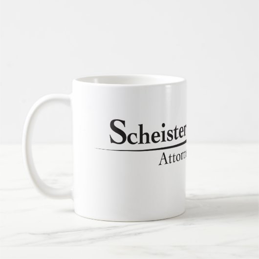 Scheister u. Schwindel-Tasse Kaffeetasse (Links)