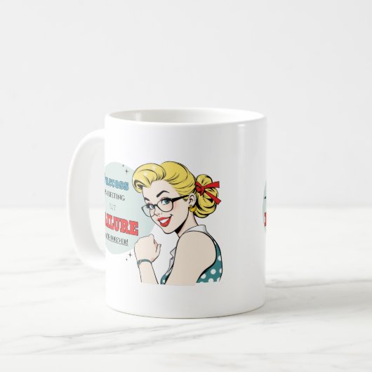 Scheitern für immer Demotivationaler Funny Retro P Kaffeetasse (Vorderseite Links)