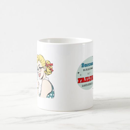Scheitern für immer Demotivationaler Funny Retro P Kaffeetasse (Mittel)