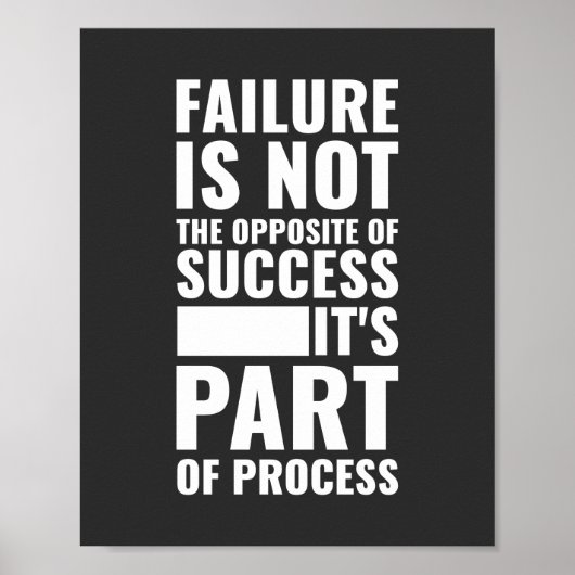 Scheitern ist nicht das Gegenteil von Erfolg Motiv Poster (Vorne)