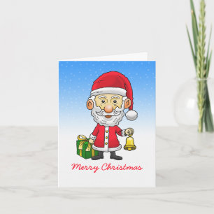 Schellenklingeln mit Santa-Foto-Weihnachtskarte Karte