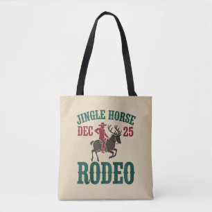 Schellenpferd 25. Dez Rodeo Cowboy Weihnachten Cow Tasche