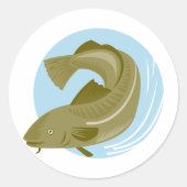 Schellfisch Runder Aufkleber (Vorderseite)