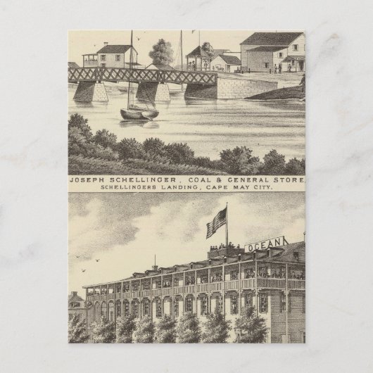 Schellinger Store and Ocean House Postkarte (Vorderseite)