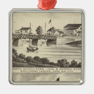 Schellinger Store und Ocean House Ornament Aus Metall
