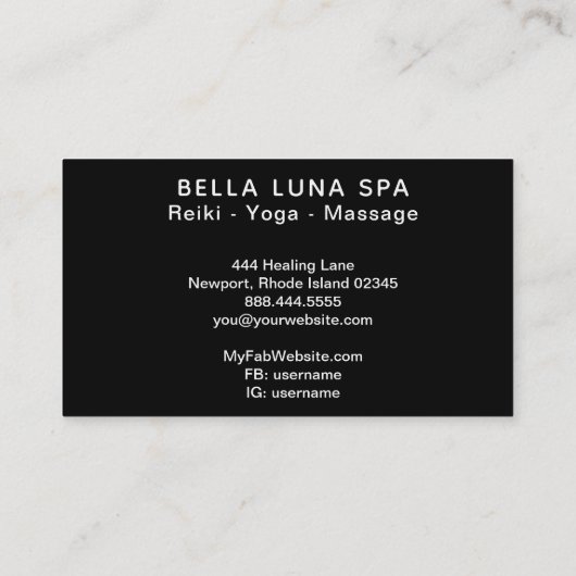 *~* schellt kosmischer Stern-Mond Visitenkarte (Rückseite)