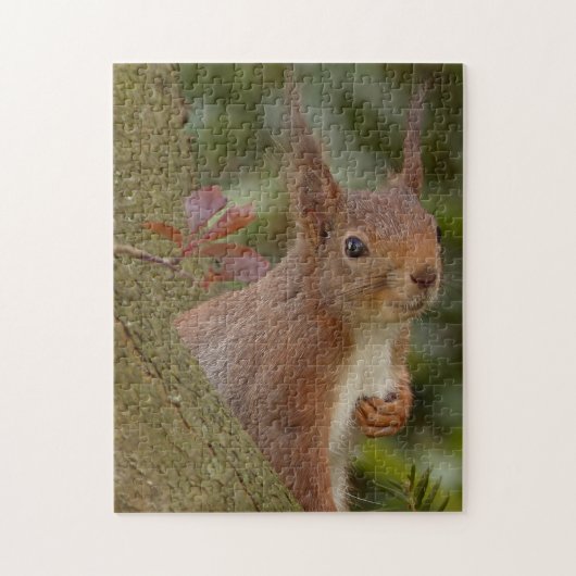 Schelmiges Rotes Eichhörnchen Puzzle (Vertikal)