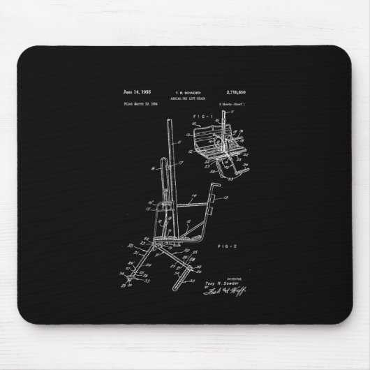 Schema des Skiliftstuhls Mousepad (Vorne)