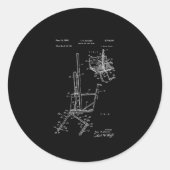 Schema des Skiliftstuhls Runder Aufkleber (Vorderseite)