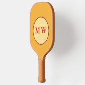 Schema für personalisierte Monogramm-Herbstfarben Pickleball Schläger (Links)