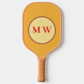 Schema für personalisierte Monogramm-Herbstfarben Pickleball Schläger (Rückseite)
