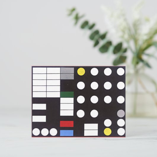 Schemabildung, abstrakte Kunst Postkarte (Stehend Vorderseite)