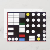 Schemabildung, abstrakte Kunst Postkarte (Vorne/Hinten)