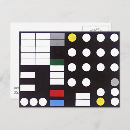 Schemabildung, abstrakte Kunst Postkarte (Vorne/Hinten)