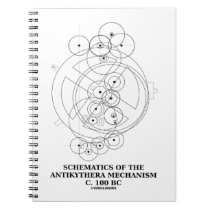 Schematics Of The Antikythera Mechanism (Diagram) Notizblock