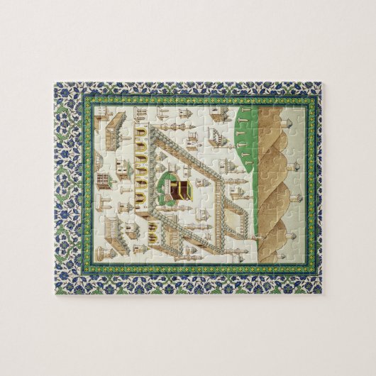 Schematische Ansicht des Mekkas, das Qua'bah, von Puzzle (Horizontal)