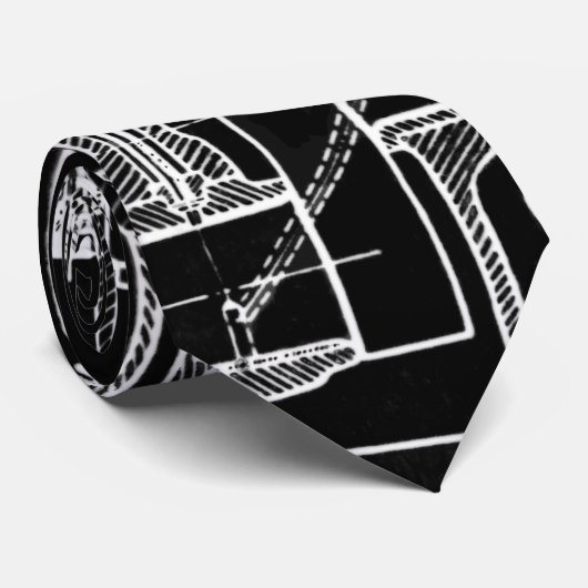 Schematische Blueprint Zeichnend Mechanischer Zeic Krawatte (Gerollt)