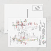 Schematische Darstellung der chinesischen Ärzte de Postkarte (Vorne/Hinten)