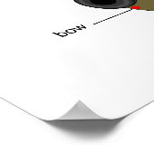 Schematische Darstellung eines Schleppbootes Poster (Ecke)