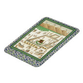 Schematische Darstellung von Mekka, die die Qua'ba Magnet (Linke Seite)