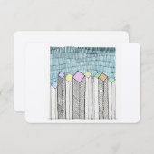 Schematische Wolkenkratzer Mitteilungskarte (Vorne/Hinten)